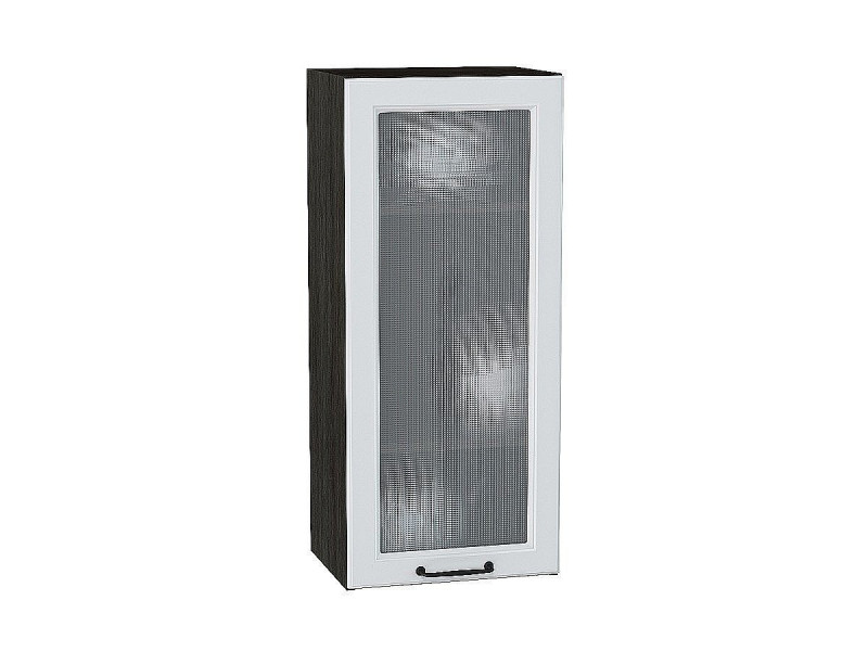 920*400* Шкаф верхний с 1-ой остекленной дверцей Ницца Blanco Graphite